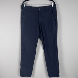 Lululemon Commission Pants Mens 34x28 Melanite Slim Warpstreme Stretch‎ Golf EUC